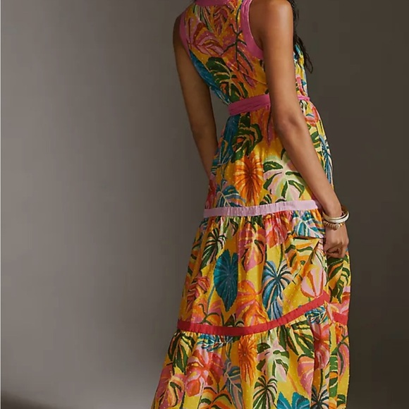 FARM Rio  x Anthropologie  Floral Palm Maxi Wrap Dress XL - Picture 5 of 11